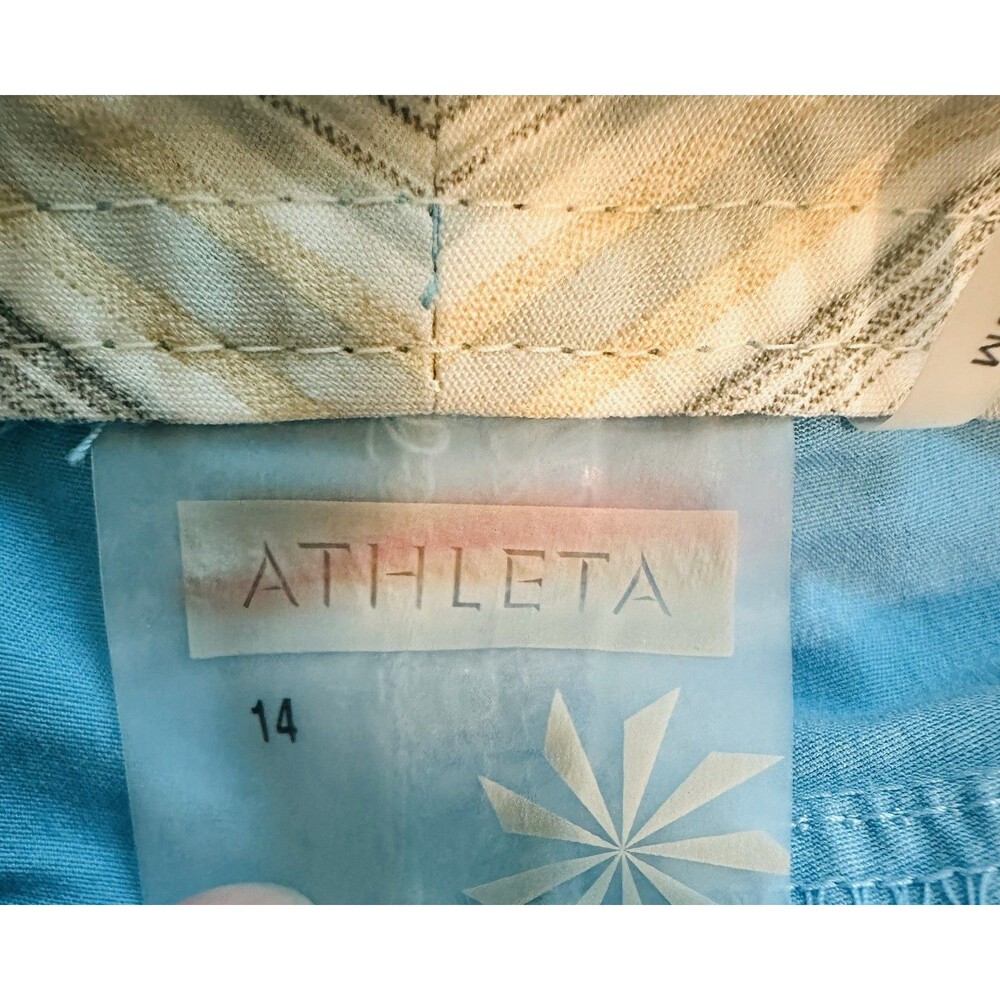 Athleta Convertible Outdoor Hiking Pants Aqua Blue Pockets Women's 14‎ - Picture 13 of 16